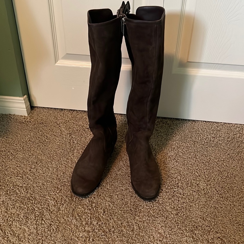 Suede/leather Riding Boots